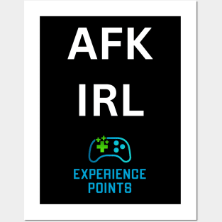 AFK IRL white text color logo Posters and Art